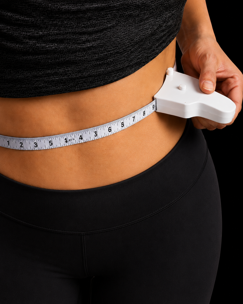 GAINSTAPE Body Tape Measure + FREE Body-Composition Caliper — One-Handed Auto-Lock, Dual Inch & cm (60 in / 150 cm)